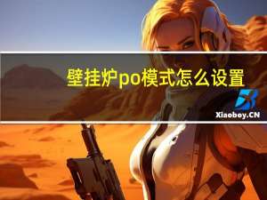 壁挂炉po模式怎么设置