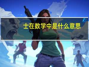 士在数学中是什么意思