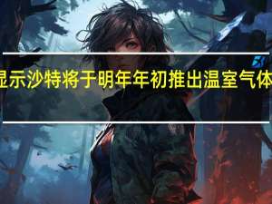 声明显示沙特将于明年年初推出温室气体和信用计划