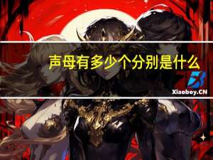 声母有多少个分别是什么（声母有多少个）