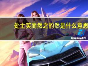 处士笑而然之的然是什么意思