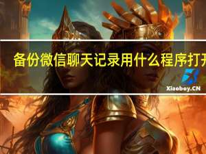 备份微信聊天记录用什么程序打开好（备份微信聊天记录用什么程序打开）