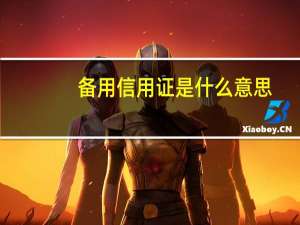 备用信用证是什么意思