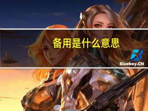 备用是什么意思