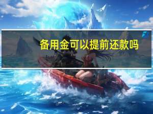 备用金可以提前还款吗