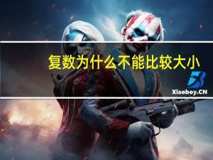 复数为什么不能比较大小
