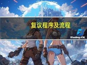 复议程序及流程（复议）