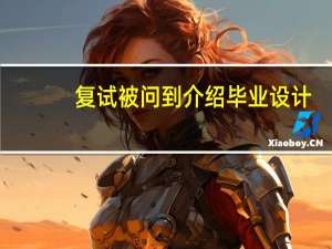 复试被问到介绍毕业设计
