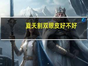 夏天割双眼皮好不好，夏天割双眼皮好还是冬天好