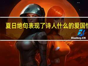夏日绝句表现了诗人什么的爱国情怀