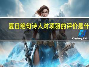 夏日绝句诗人对项羽的评价是什么