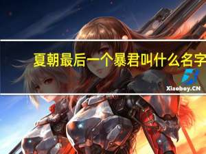 夏朝最后一个暴君叫什么名字