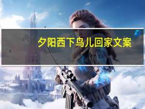 夕阳西下鸟儿回家文案