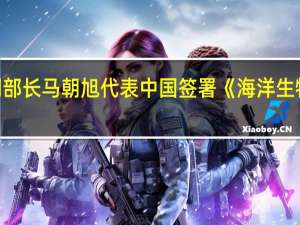 外交部副部长马朝旭代表中国签署《海洋生物多样性协定》