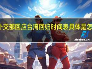 外交部回应台湾回归时间表 具体是怎么说的