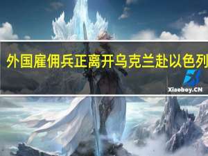 外国雇佣兵正离开乌克兰 赴以色列作战