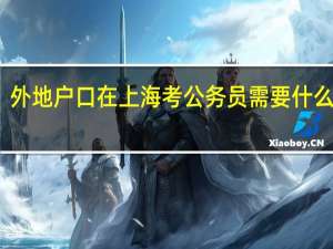 外地户口在上海考公务员需要什么条件