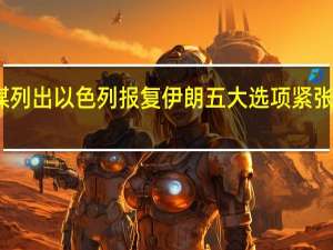 外媒列出以色列报复伊朗五大选项 紧张局势升级