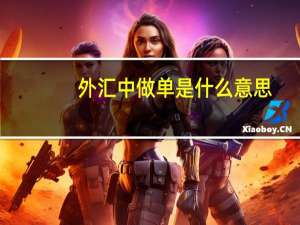 外汇中做单是什么意思