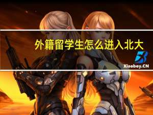 外籍留学生怎么进入北大
