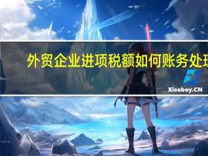 外贸企业进项税额如何账务处理
