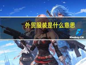 外贸服装是什么意思