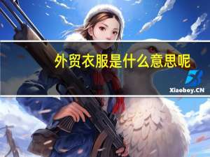 外贸衣服是什么意思呢
