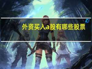 外资买入a股有哪些股票