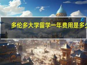 多伦多大学留学一年费用是多少