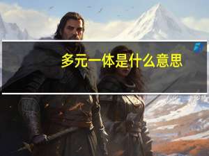 多元一体是什么意思