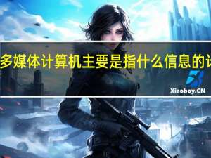 多媒体计算机主要是指什么信息的计算机（多媒体计算机是指什么）