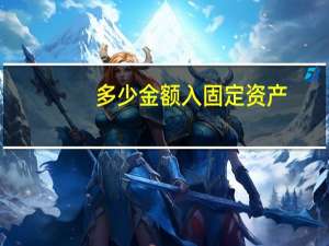 多少金额入固定资产