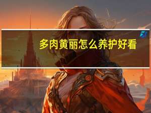 多肉黄丽怎么养护好看