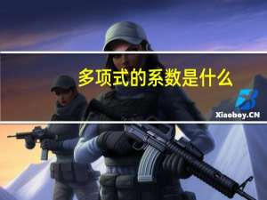 多项式的系数是什么