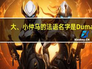 大、小仲马的法语名字是Dumas，是音译过来的吗
