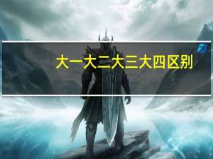大一大二大三大四区别