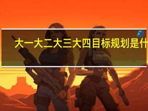 大一大二大三大四目标规划是什么