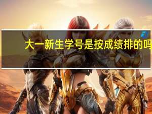 大一新生学号是按成绩排的吗