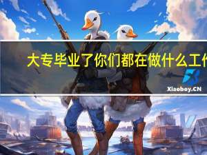 大专毕业了你们都在做什么工作