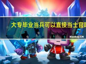 大专毕业当兵可以直接当士官吗