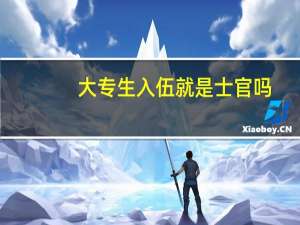 大专生入伍就是士官吗