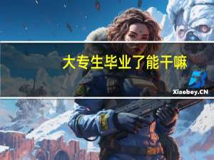 大专生毕业了能干嘛