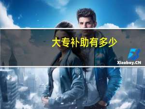 大专补助有多少