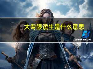 大专跟读生是什么意思
