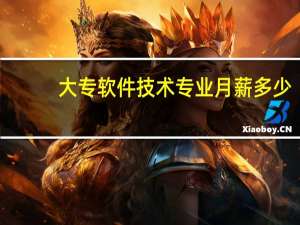 大专软件技术专业月薪多少