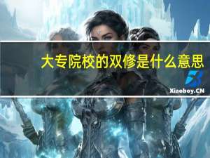 大专院校的双修是什么意思