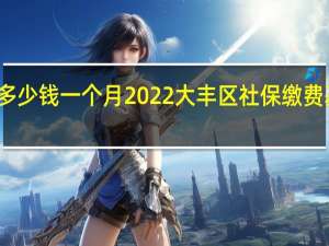大丰区社保多少钱一个月　2022大丰区社保缴费基数及比例一览表
