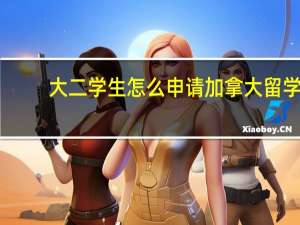 大二学生怎么申请加拿大留学