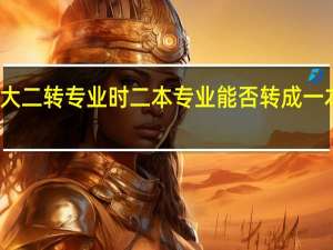 大二转专业时二本专业能否转成一本专业
