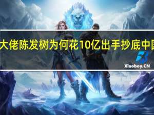 大佬陈发树为何花10亿出手抄底中国国旅